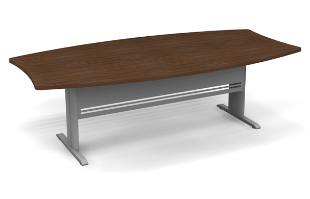 Конференц-стол на металлокаркасе 2400 Берлин Орех Вармия/Серый КСМ 240Т - Вид 1