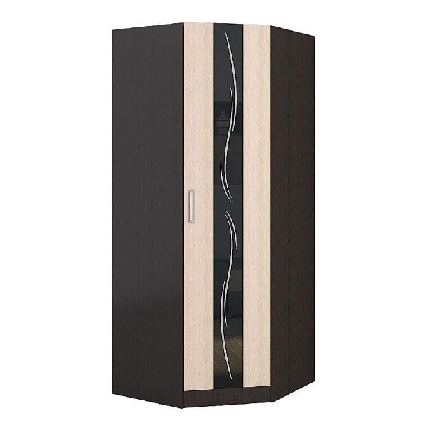 Эрика шкаф угловой (900/900*2200*550) венге/дуб молочный - Вид 1