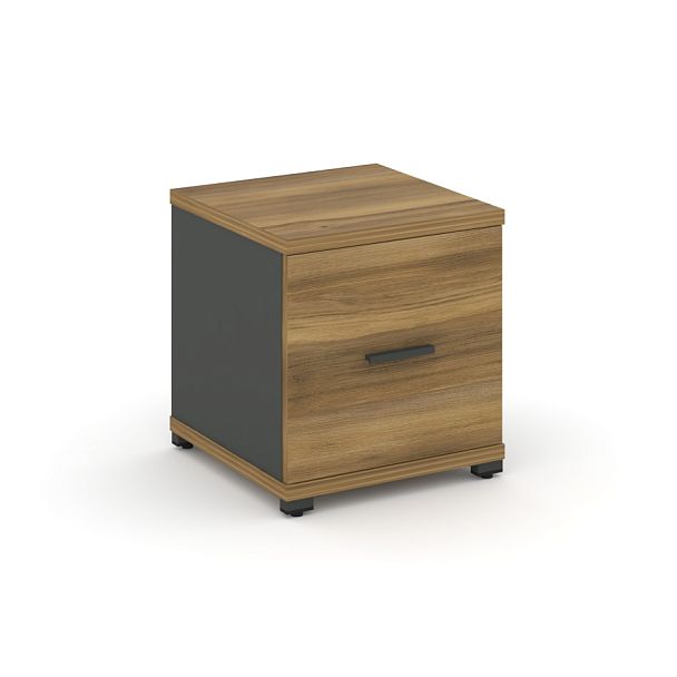 Concept Шкаф 1 узкая секция, 1 ниша CN.STU-113 A Сандал Янтарный/Антрацит/Металл Антрацит 420*420*450 - Вид 1