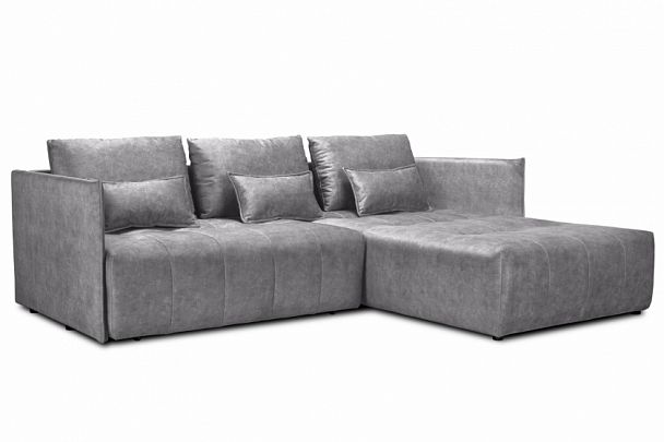 Мягкий угол "Чилетти" серый - Вид 1