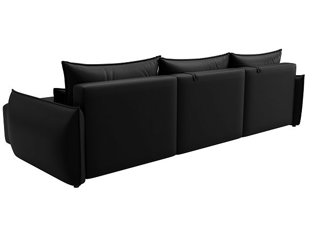 Диван угловой Лига-051 НПБ Лонг угол универсальный Экокожа черный - Вид 5