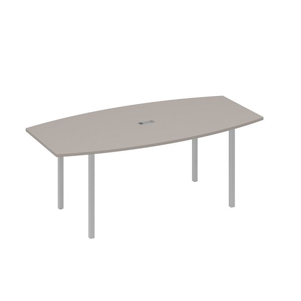 Стол для переговоров 200 на каркасе DUE A4 А4 Б2 113 БП мокко премиум / металлокаркас серый - Вид 1