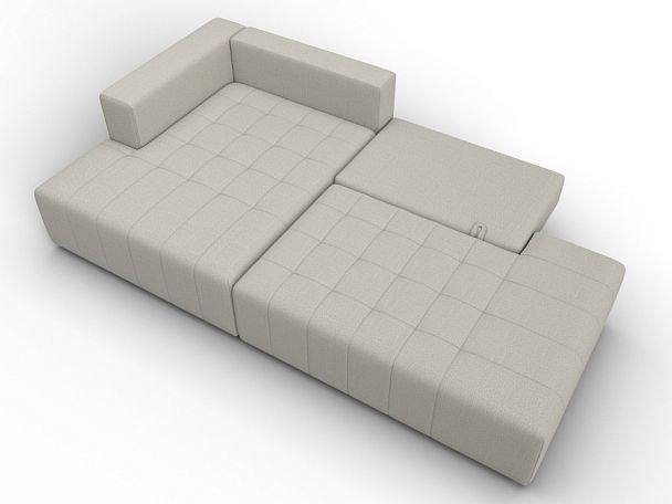 Диван угловой Лига-103 НПБ угол левый Рогожка бежевый - Вид 8