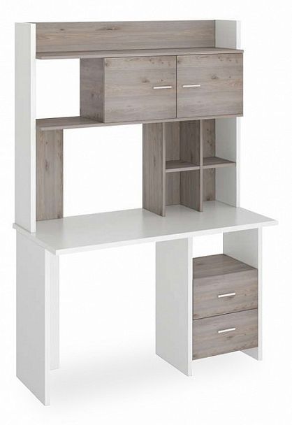 Стол компьютерный Нельсон Lite СКЛ-Прям120+НКЛХ-120 БЕН Белый/Нельсон - Вид 1