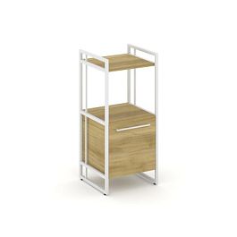 Rift Шкаф 2 ниши узкий RF.SU-22 (R) Дуб Винченцо/Металл Белый 420*396*924 - Фото предпросмотра