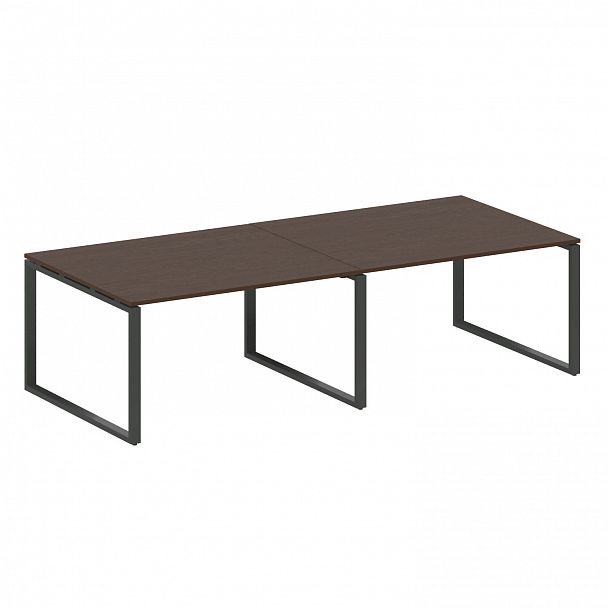 Стол для переговоров "Metal System" БО.ПРГ-2.3 венге/антрацит - Вид 1