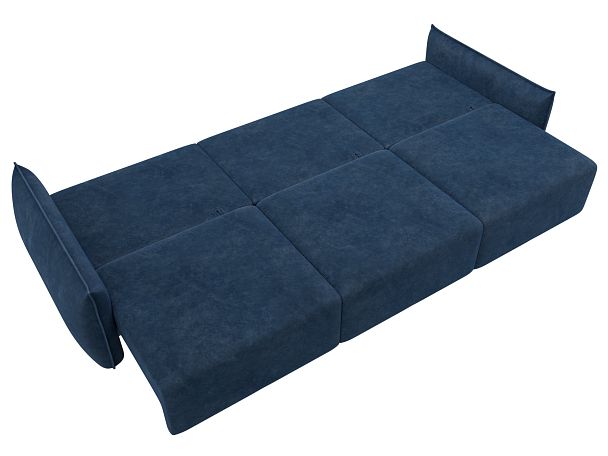 Диван прямой Лига-051 НПБ Лонг Велюр синий - Вид 10