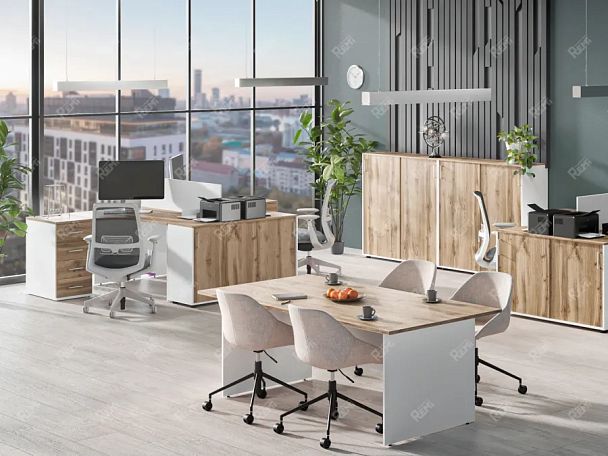 TANDEM RTD024-100-V Стол прямоугольный ун-й 1000х700х750 Вотан/Белый - Вид 3