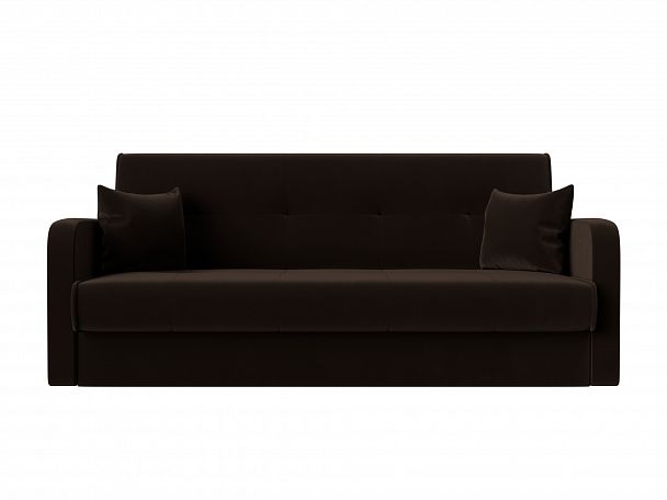 Диван книжка Надежда (полностью микровельвет коричневый) - Вид 2