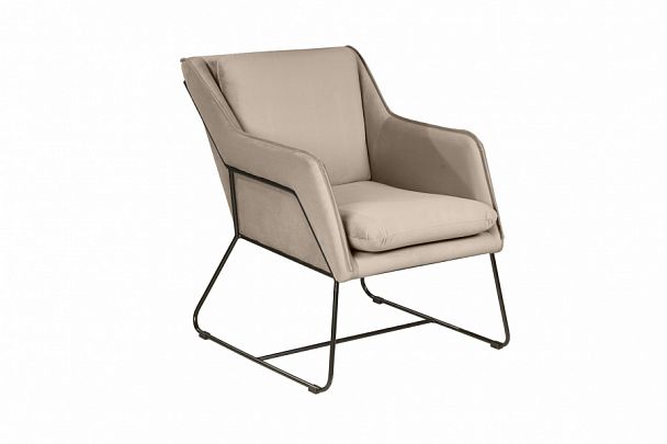 Кресло Alex, бархат бежевый 5 - Вид 1