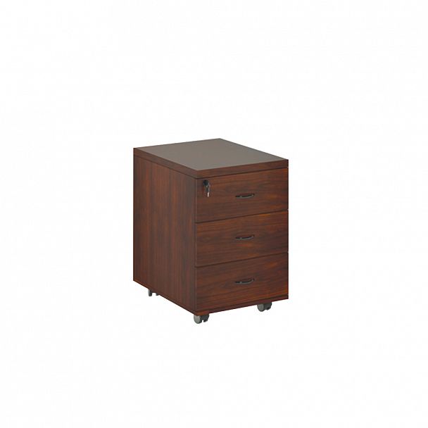 Тумба подкатная с 3 ящиками Harvard 42x54x61 орех английский - Вид 1