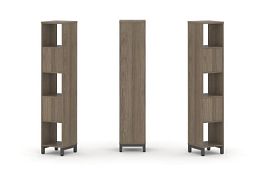 Стайл Проджект Набор стеллажа 1 сторон., 5 яр. SN.NS-511 Вяз Благородный/Металл Антрацит 387*400*198 - Фото предпросмотра