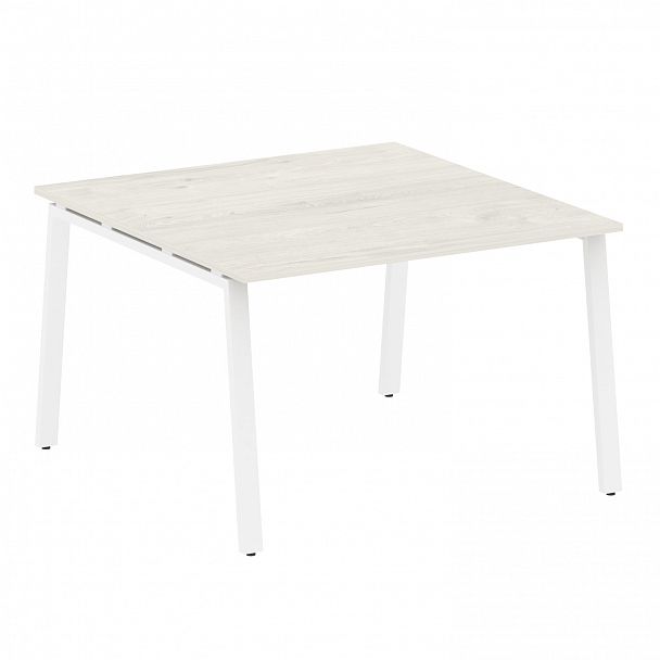 Стол для переговоров "Metal System" БА.ПРГ-1.2 дуб наварра/белый - Вид 1