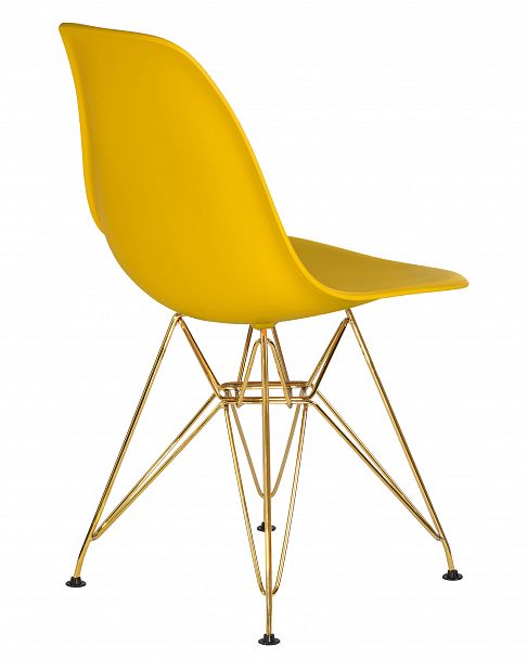 Стул обеденный DOBRIN DSR (ножки золотые, цвет жёлтый (Y-01)) - Вид 4