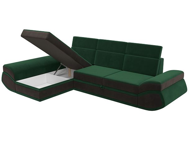 Диван угловой Лига-032 левый угол Велюр зеленый - Вид 8