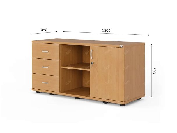 ЛАЙТ / LIGHT RLG023-120x45 Тумба 4 ящика 120x45x60 Бук - Вид 3