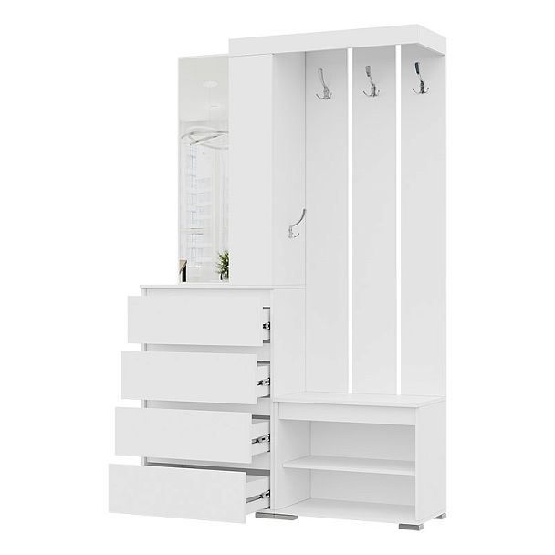 Хелен ПР-01 (Хельга) прихожая белый/белый - Вид 2