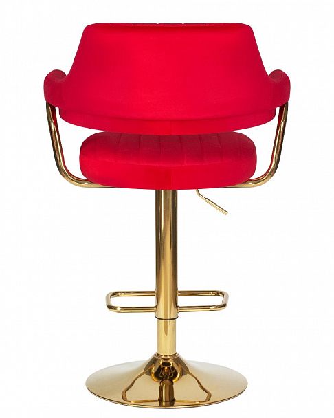 Стул барный DOBRIN CHARLY GOLD (красный велюр (MJ9-45)) - Вид 5