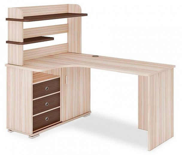 Стол компьютерный Домино СР-165 Карамель/Шамони левый - Вид 1