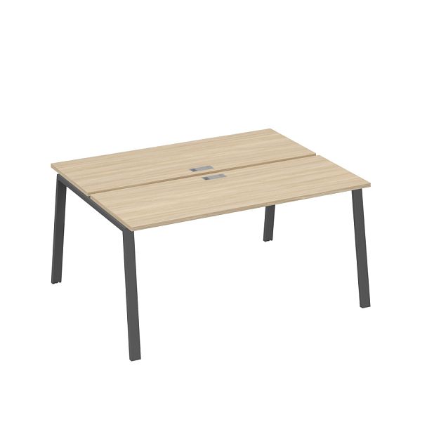 Станция 2х160 рабочая с металлокаркасом TRE A4 А4 Б3 172  БП дуб скандинавский / металлокаркас антрацит - Вид 1