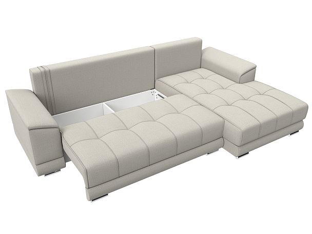 Диван угловой НордСтар правый угол Рогожка бежевый - Вид 7