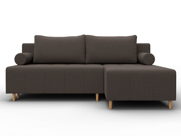 Диван угловой Лига-102 угол универсальный Рогожка коричневый - Вид 2