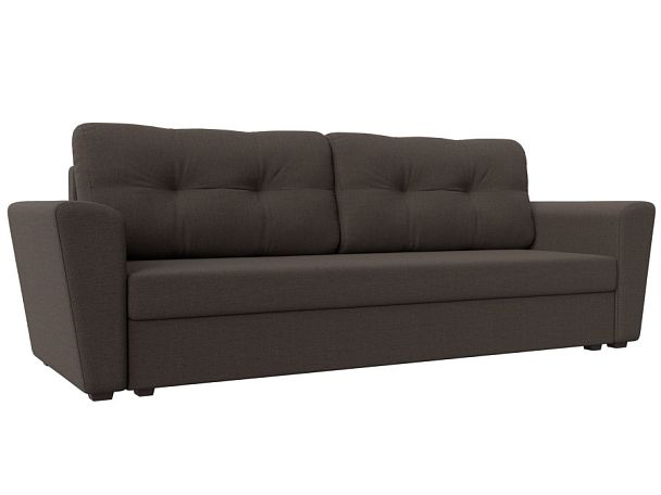 Диван прямой Амстердам Лайт Рогожка коричневый - Вид 1