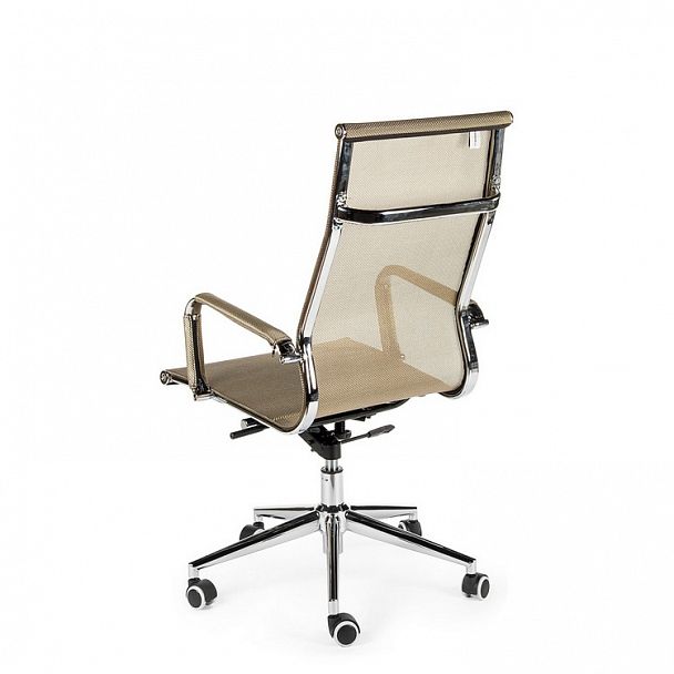 Кресло офисное / Хельмут / (bronze) сталь + хром / бронзовая сетка - Вид 5