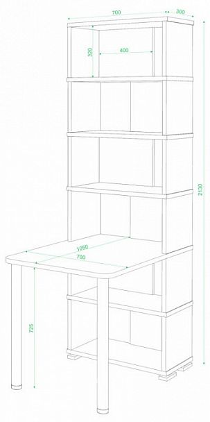 Стол компьютерный Домино СБ-10М/6 Шамони - Вид 2