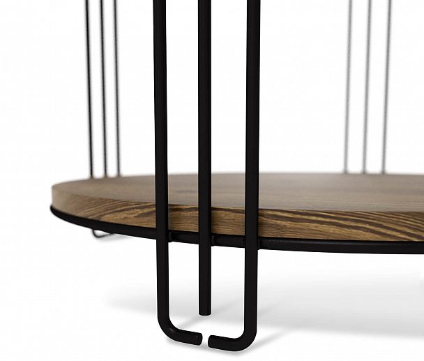 Столик кофейный Sheffilton SHT-CT33 черный муар/светлый орех - Вид 4