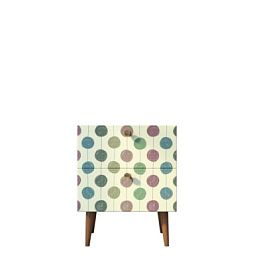 Тумбочка Berber с двумя ящиками 24 принт арт BB03/Print_24, разноцветная - Фото предпросмотра