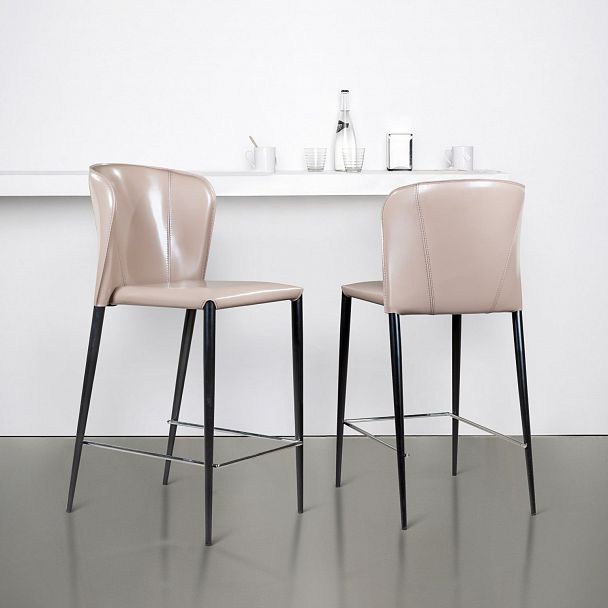 Стул полубарный Albert, кожа капучино - Вид 8