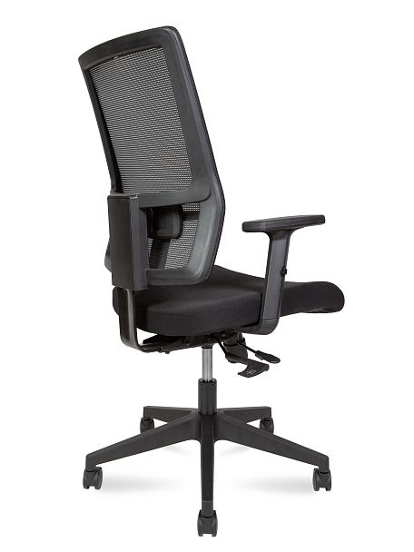 Кресло офисное Techo LB / черный пластик / черная сетка / черная ткань - Вид 5