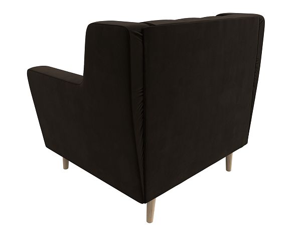 Кресло Брайтон Люкс (полностью микровельвет коричневый) - Вид 6