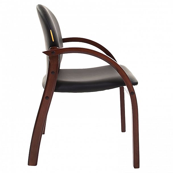 Кресло для приемных и переговорных CH-659, экокожа, черное матовое, 6066646 - Вид 3