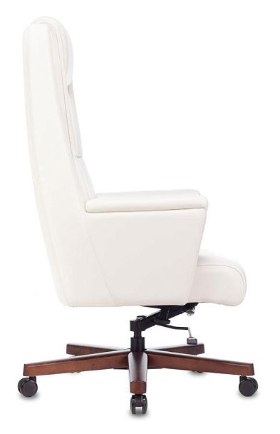 Кресло руководителя Бюрократ _DUKE белый кожа крестов. металл/дерево - Вид 2