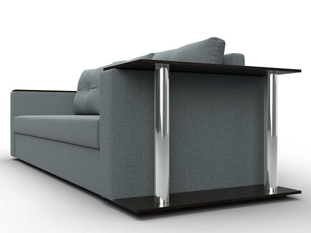 Диван прямой Атланта Лайт со столом справа Рогожка серый - Вид 3