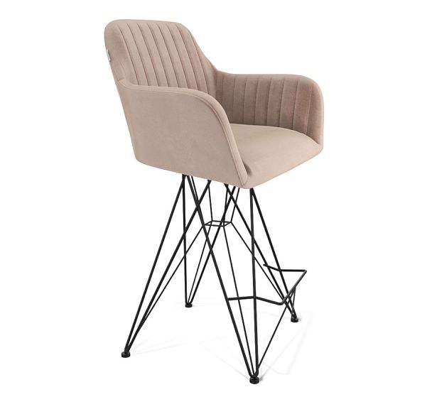 Стул полубарный Sheffilton SHT-ST38-1/S66-1 латте/черный муар - Вид 1