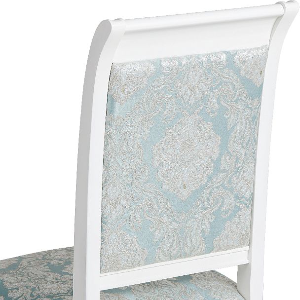 Комплект деревянных стульев с мягким сиденьем Бармс Белая эмаль/Бирюзовый жаккард, 3 шт. - Вид 10