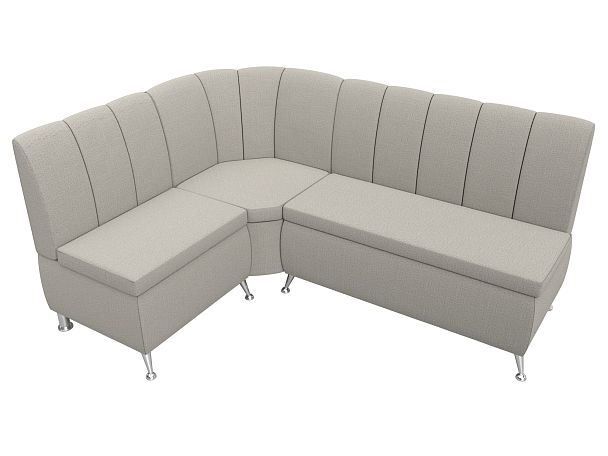 Диван кухонный угловой Кантри левый угол Рогожка бежевый - Вид 5