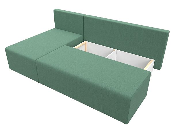 Диван угловой Поло левый угол Рогожка зеленый - Вид 7