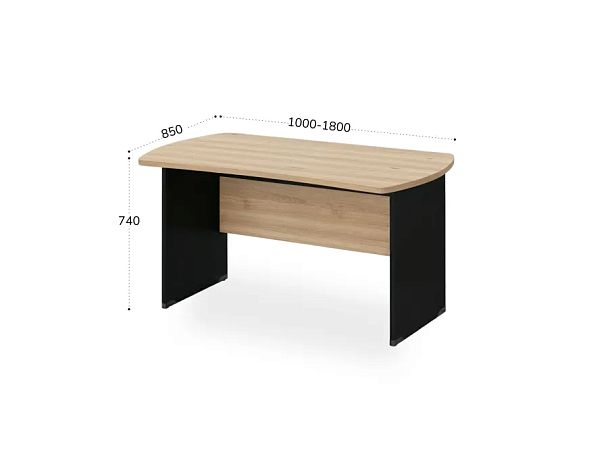 БЕРЛИН / BERLIN Стол симметричный 1200х850х740 Акация/Черный - Вид 2