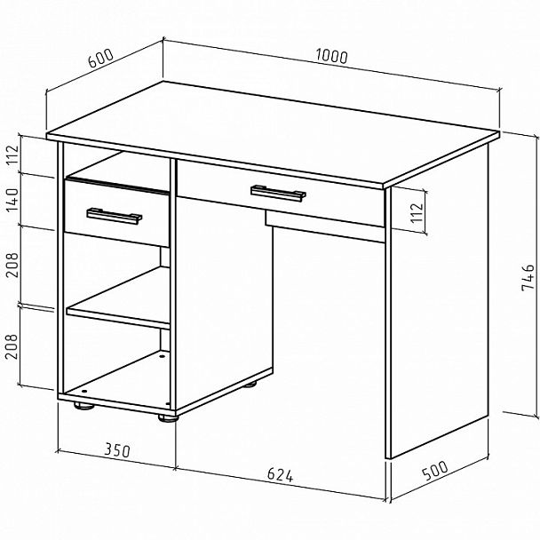 Стол письменный Остин-2Я - Вид 2