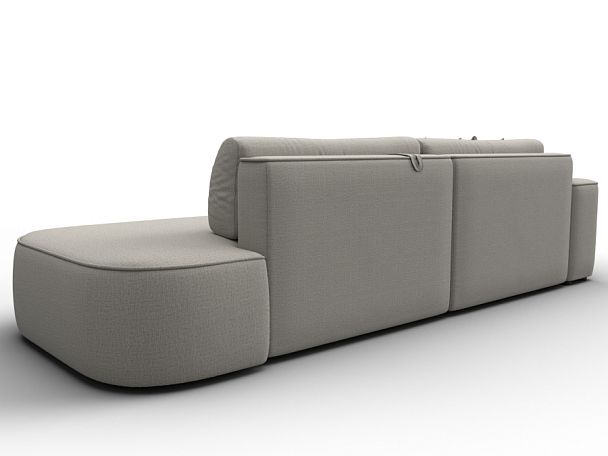 Диван угловой Лига-065 БП угол левый Рогожка бежевый - Вид 5