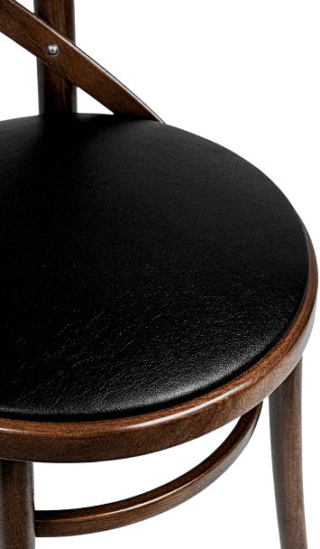 Комплект венских деревянных стульев Виен темный орех/коричневая экокожа, 4 шт. - Вид 6