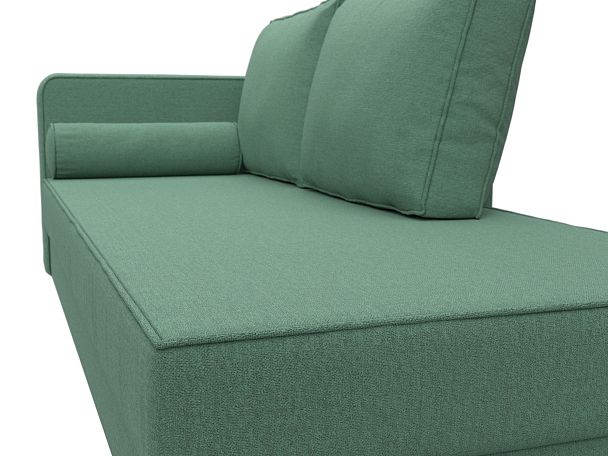 Кушетка Прайм левая Рогожка зеленый - Вид 4