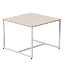 Стол журнальный Everprof EVO 604х604х460 Дуб Соната/Белый - Фото предпросмотра