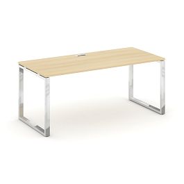 Style Project Direct Lux Стол письменный M-SN-6O.SR-016.M Акация Лорка/Нержавеющая Сталь/Хром 1980*700*750 - Фото предпросмотра