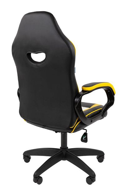 Кресло Chairman game 16 Россия экокожа черный/желтый/белый - Вид 4