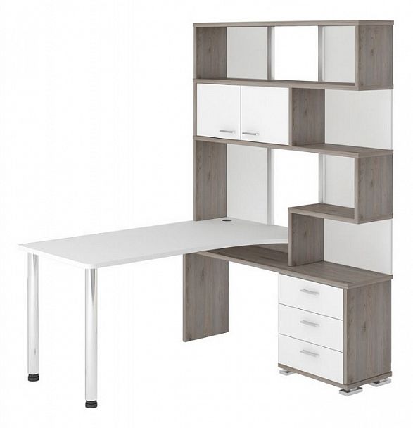 Стол компьютерный Домино нельсон СР-420/150 Белый/Нельсон правый - Вид 1